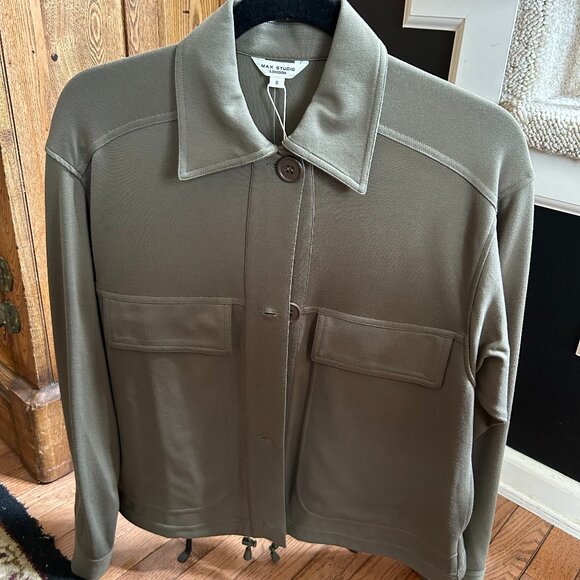 Max Studio Sage Green Utility Jacket NWT Sz Small - Picture 1 of 7